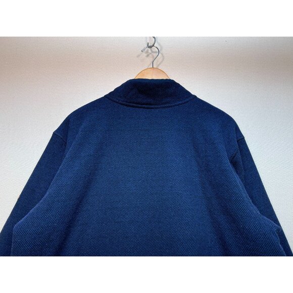 Orvis Mens Pullover Sweater Size XXL Navy Classic Sherpa Lined 1/4 Zip Cozy - Picture 10 of 11
